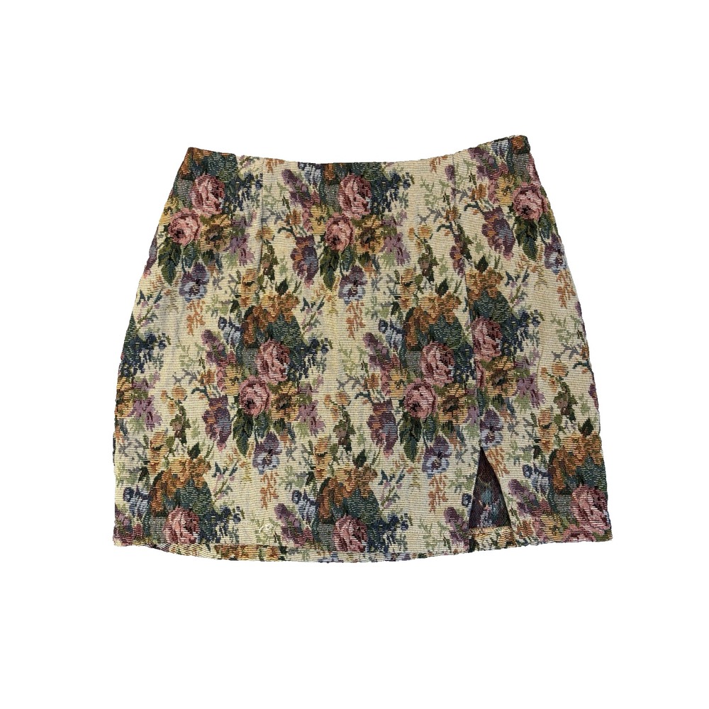 Wild Fable Floral Tapestry Mini Skirt 8 Coquette Cottagecore Whimsigoth Boho 90s